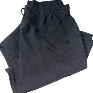 Scrubald Tapered Fit Black Scrub Pants, Size Large